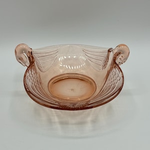 Vintage pink glass bowl with handles - Etsy 日本