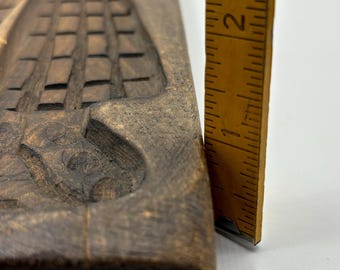 ヴィンテージオランダスペキュラースクッキー型: 手彫りの民芸品