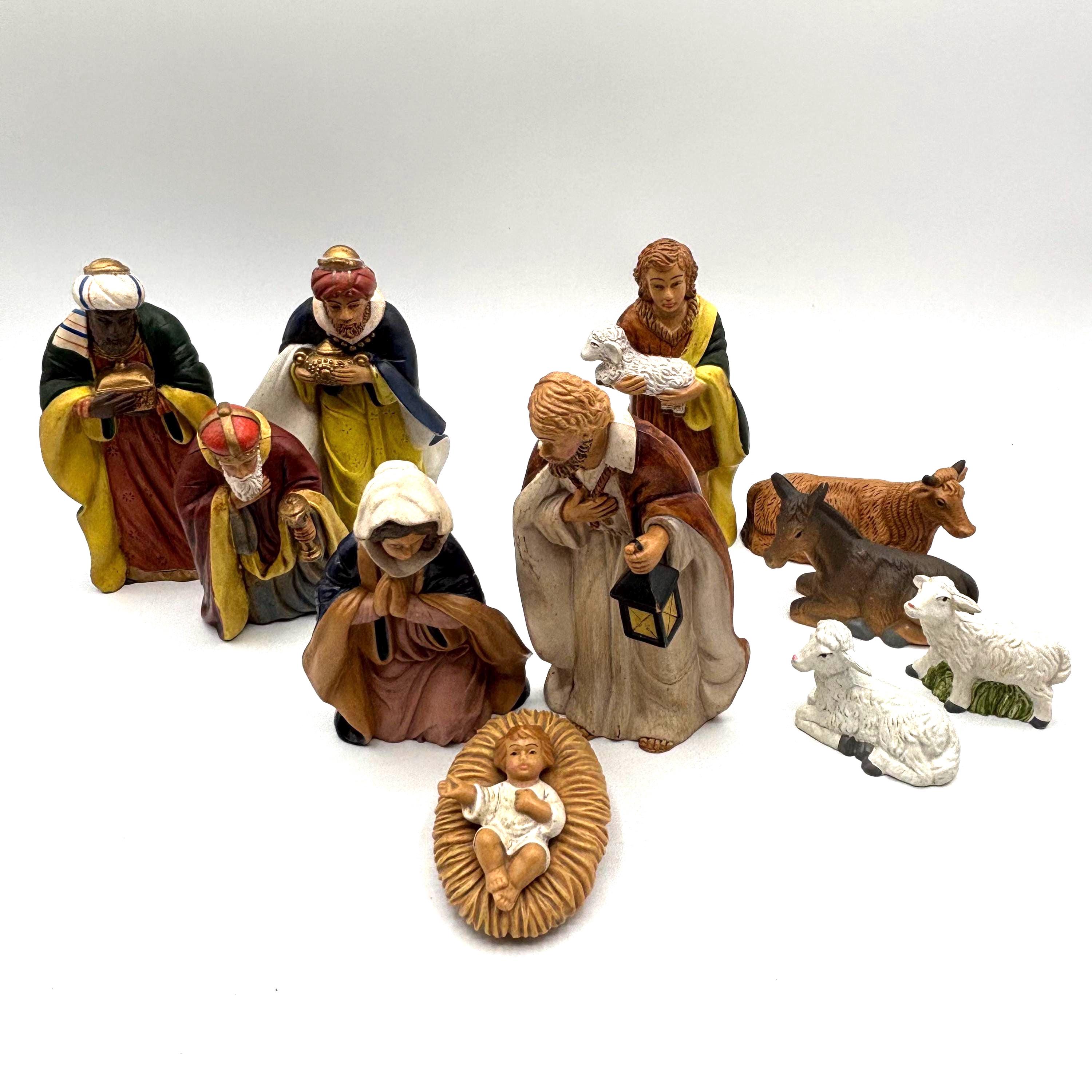 Vintage Kurt S Adler Nativity Figurine Set - 11 Piece Complete Set