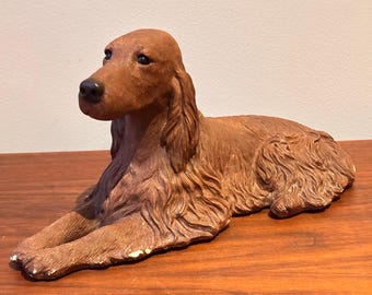Vintage Sandicast Large Irish Setter Figurine - Dog Statue