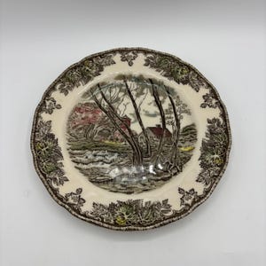 Vintage Johnson Brothers The Friendly Village “Willow by the Brook” Cereal Bowls 7.5” Set of 2