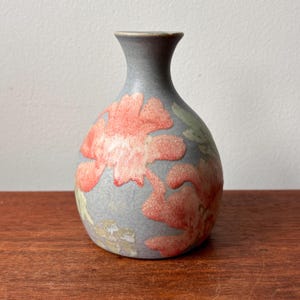 Vintage Conwy Studio Art Pottery vas, walesisk blommig svampdesign