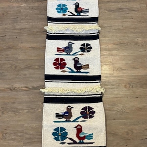 ヴィンテージ カロチャ ハンガリー花刺繍テーブルランナー (27インチ