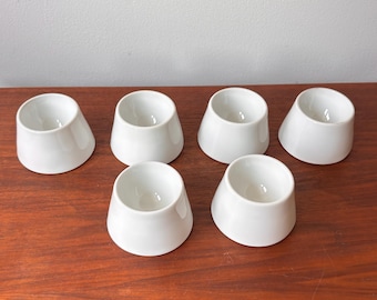 5 petits pots en grès pour le beurre, les sauces ... numérotés Made in France