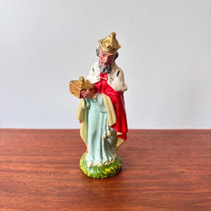 Vintage Italy Creche Wiseman Nativity Figurine, Depose Italy Wiseman 4”