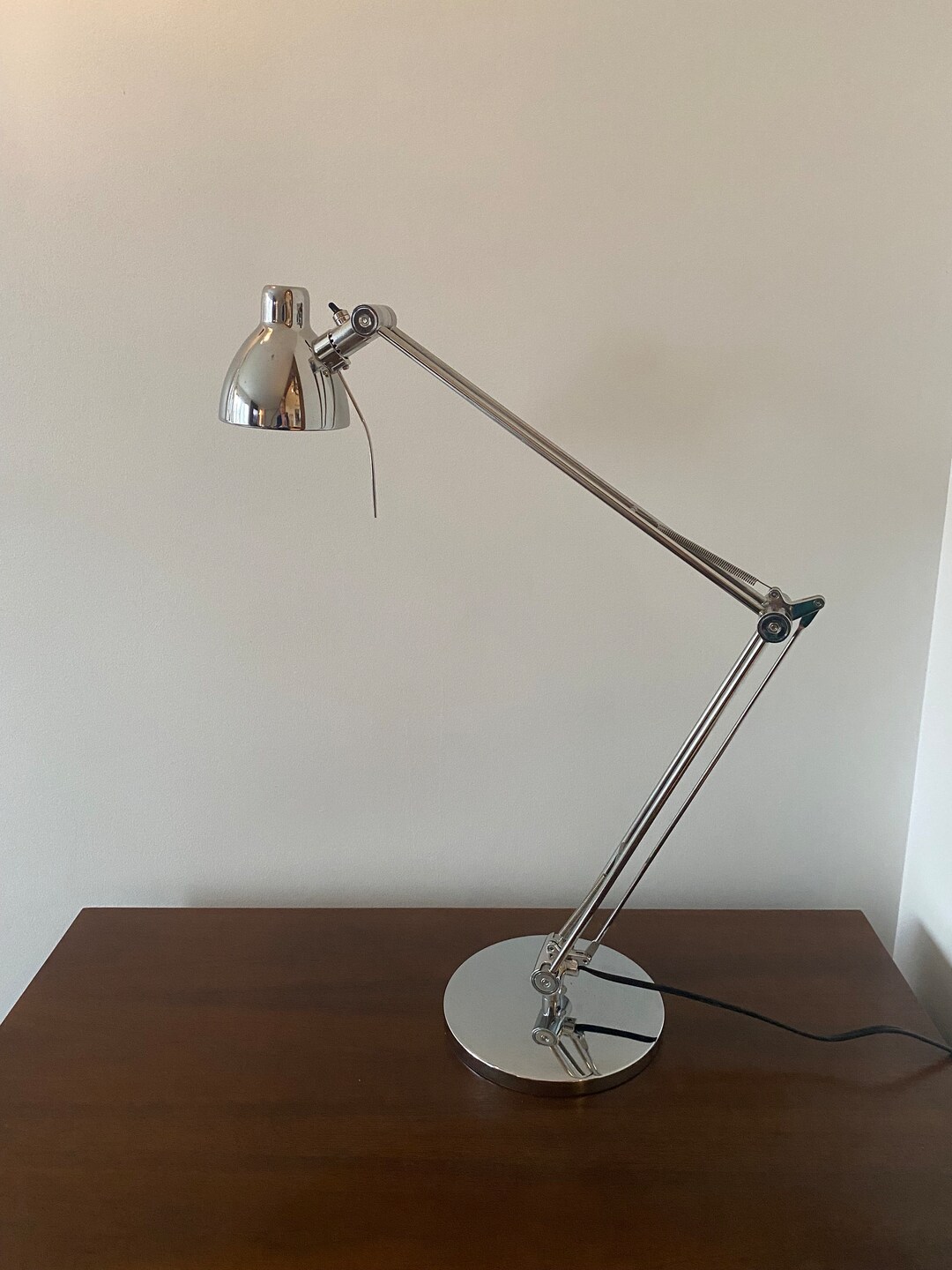 Vintage MCM IKEA antifoni Chrome Desk Work Lamp With Adjustable Arm