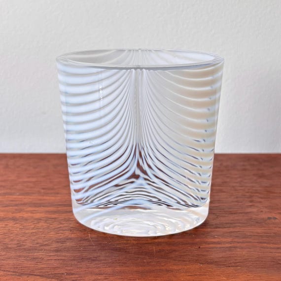 Vintage Kosta Boda Art Glass Vase: Bertil Vallien Zebra Series