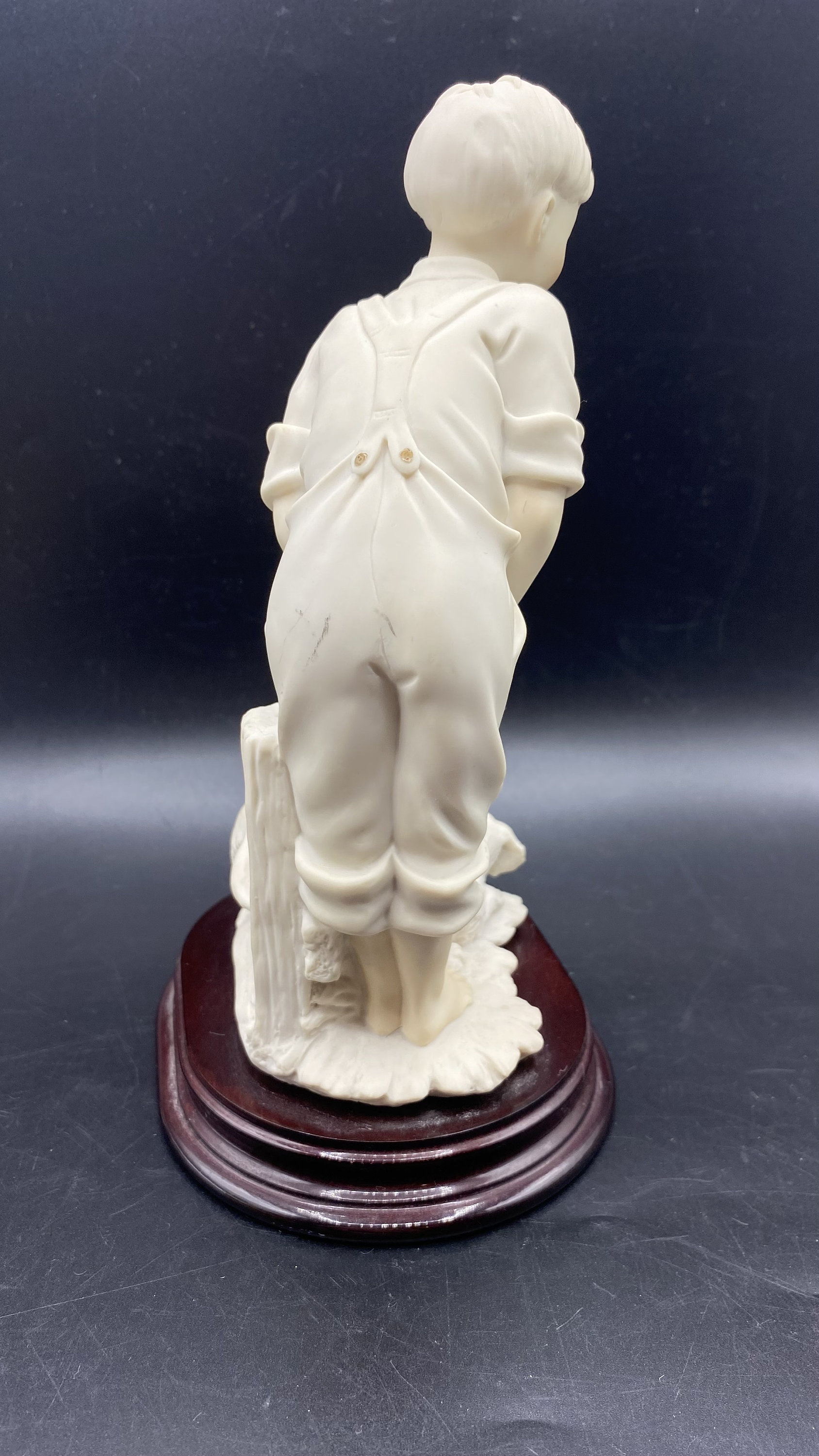 Vintage Giuseppe Armani Figurine: Boy With Puppies & Duck