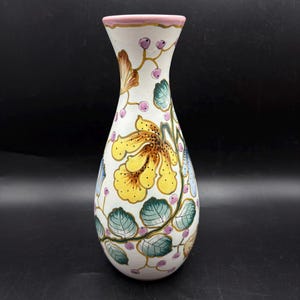 Regina Orchis Keramik Gouda Holland Handbemalte Vase