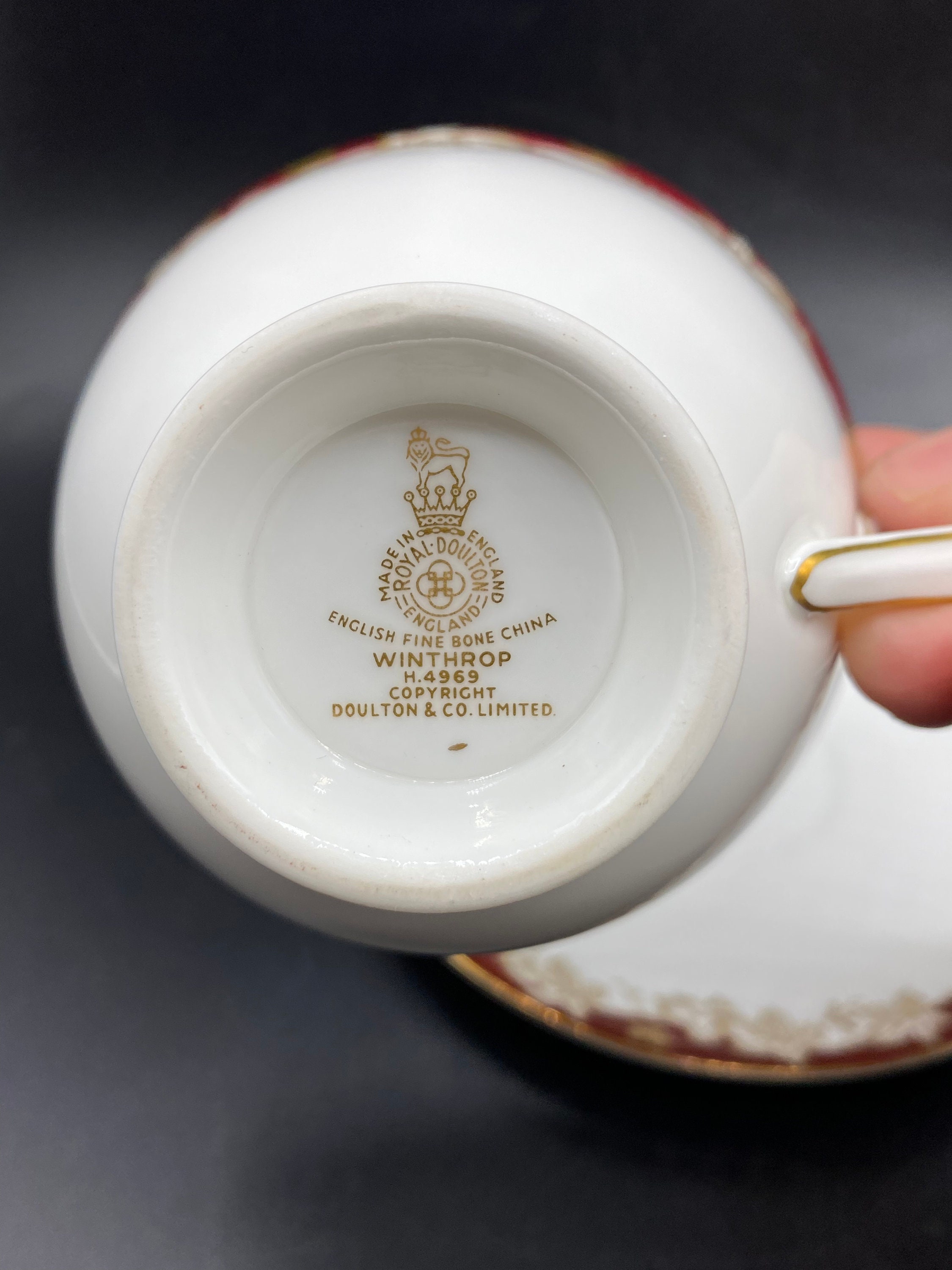 Vintage Royal Doulton English Bone China winthrop Tea Cup Etsy