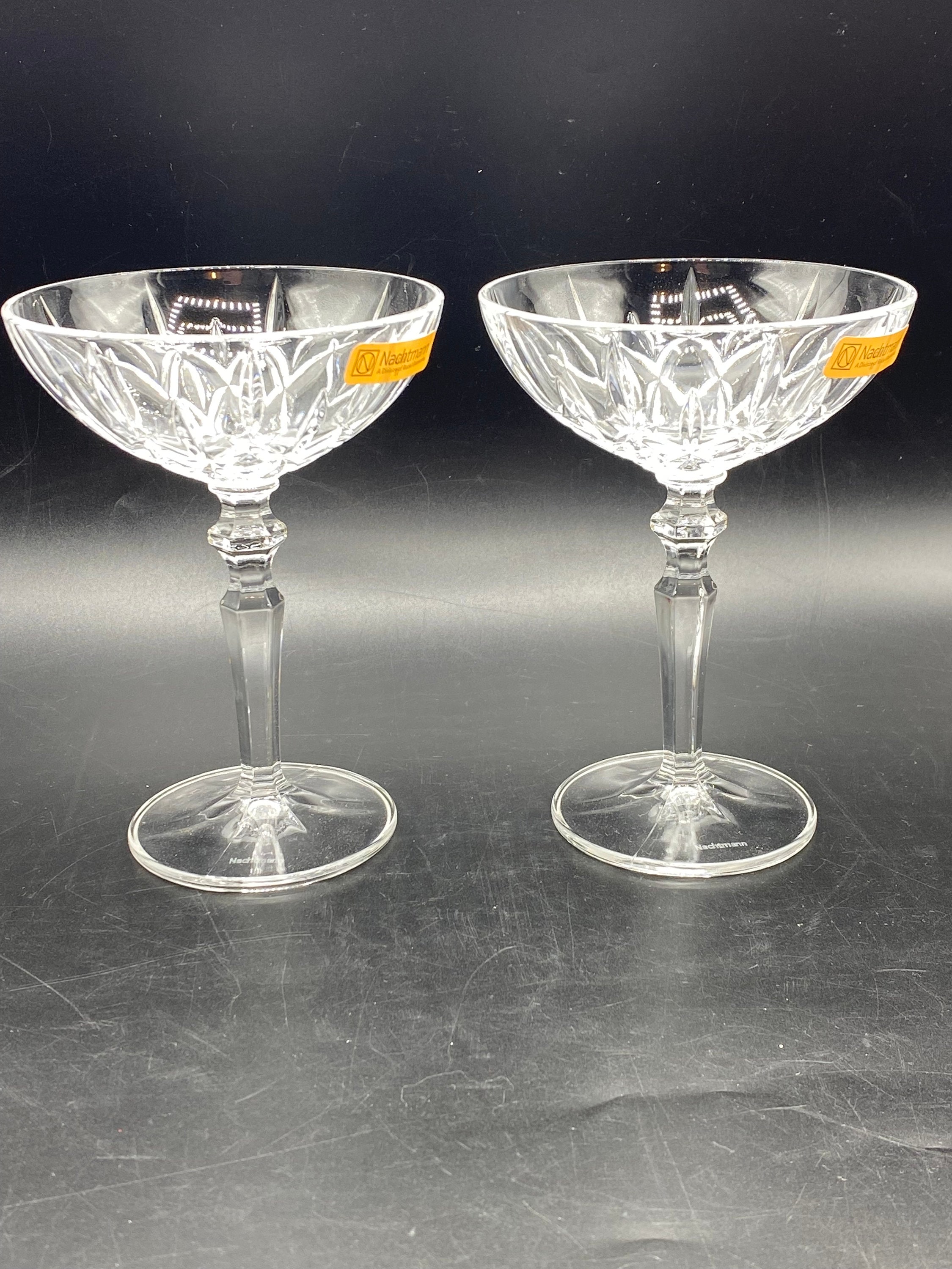 Nachtmann Cut Crystal Noblesse Cocktail Glasses Set of 2 in
