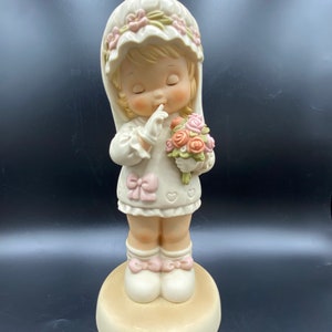 Vintage Enesco Memories of Yesterday by Mabel Lucie Attwell Collectible Bride Figurije “Here comes the bride - God bless her”