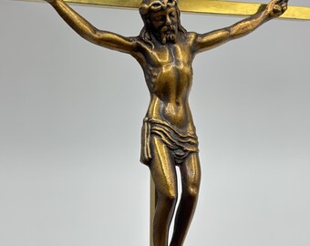 ヴィンテージ 真鍮 金属製 十字架 十字架 イエス・キリスト INRI 宗教
