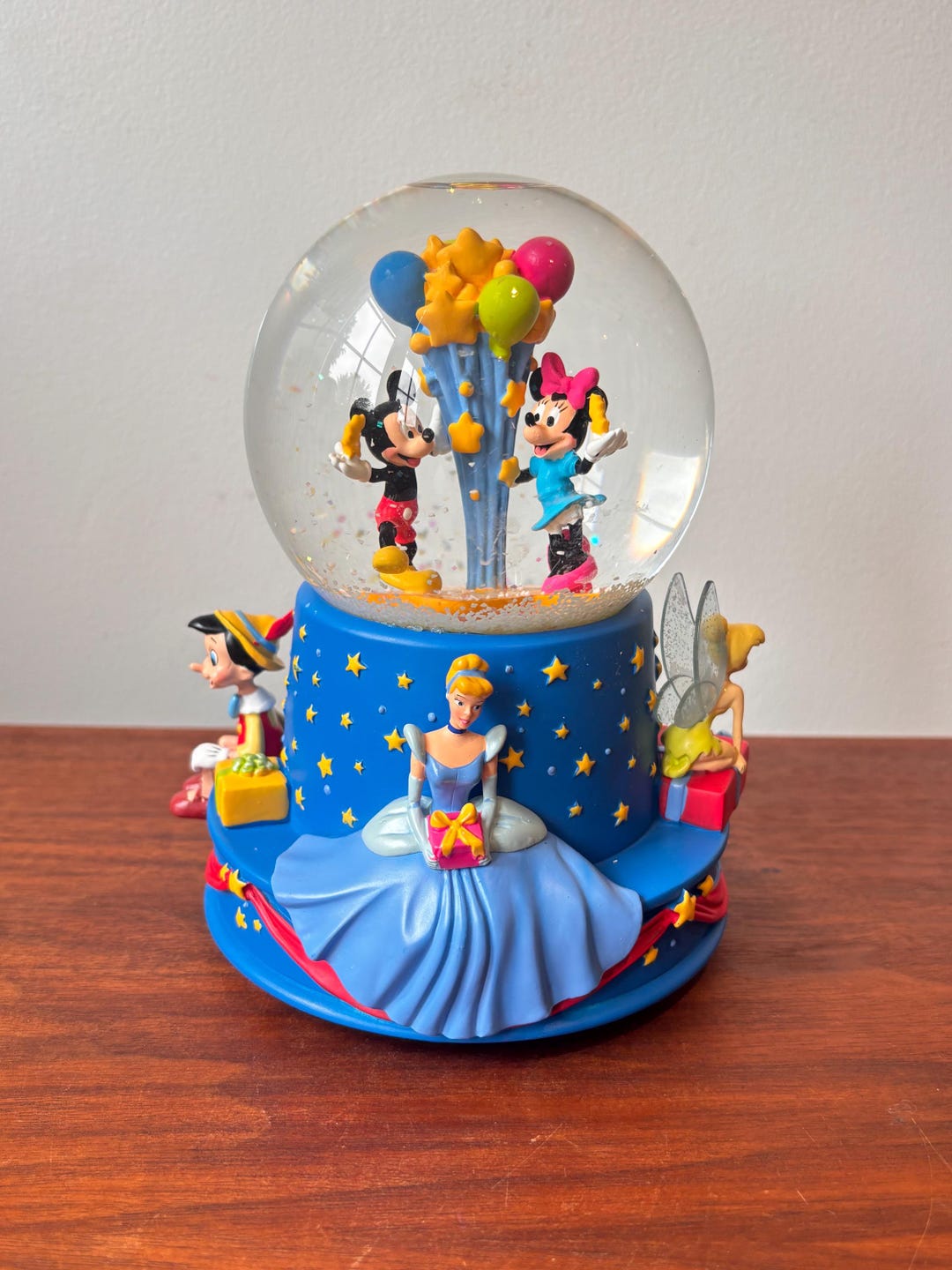 Vintage 100th Hallmark Disney Musical Birthday Water Snow Globe, Disney