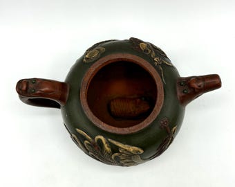 希少品　中国古美術品　茶器　宜興紫砂　陶器　急須　茶壺　お猪口付き　鳳凰　龍 ヴィンテージの希少な宜興紫砂急須紫沙陶器龍鳳凰茶器 - Etsy 日本