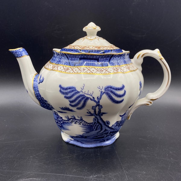 Blue Willow Teapot Etsy