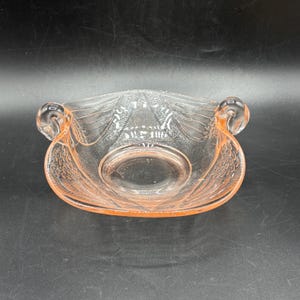 Fenton Pink Depression Glass Double Handle Glass Swan Bird Bowl, Swan Bird Candy Bowl, Pink Double Handle Bird Bowl 7”