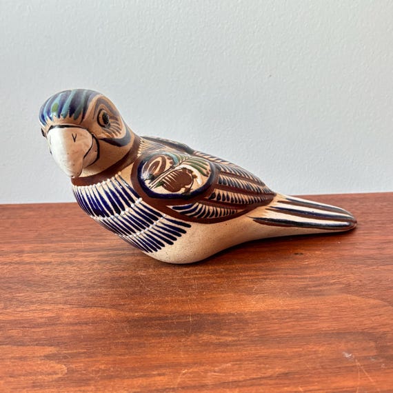 ヴィンテージ メキシコ民芸陶器 手描き 鳥 オウム - Etsy 日本
