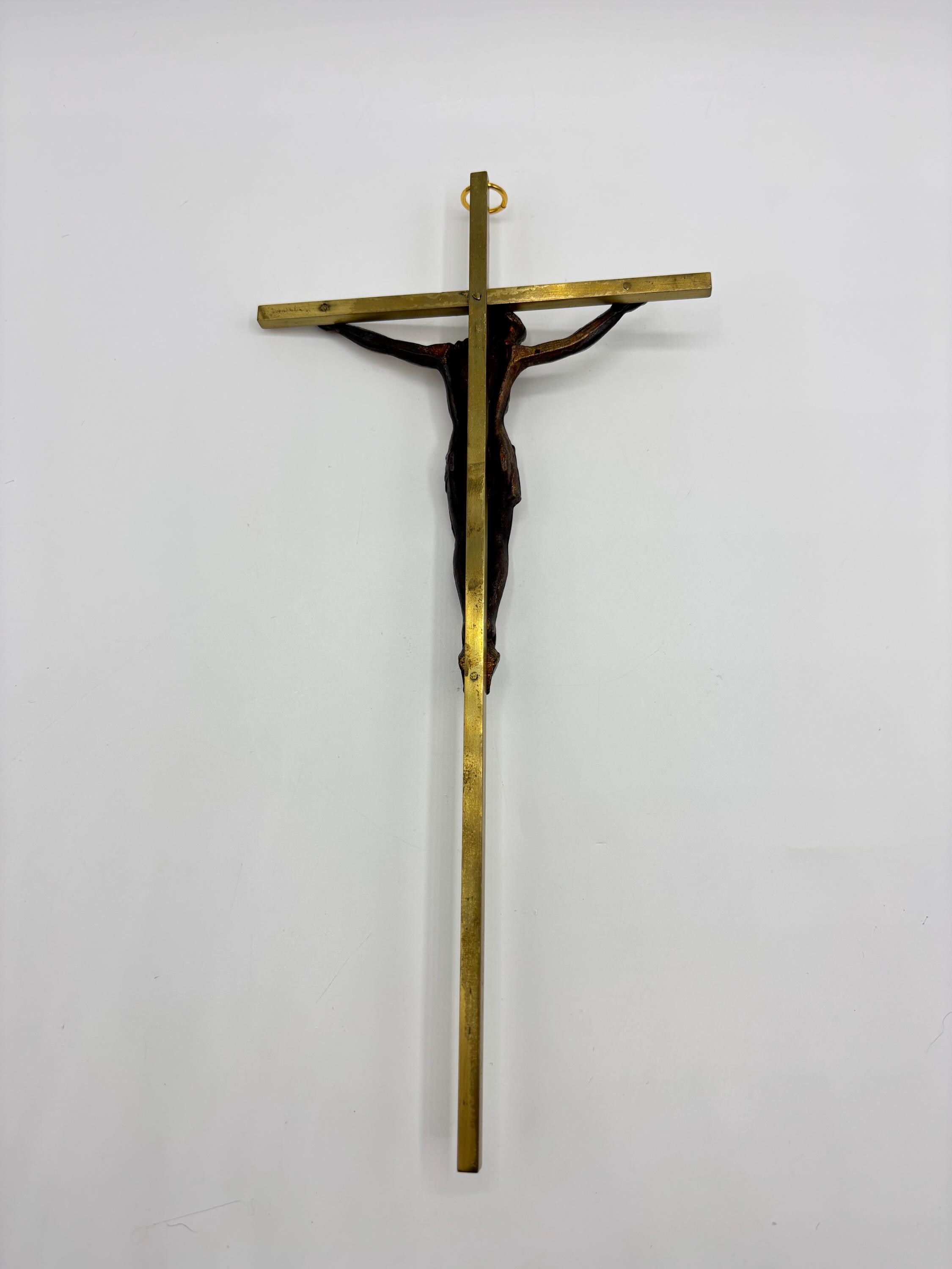 ヴィンテージ 真鍮 金属製 十字架 十字架 イエス・キリスト INRI 宗教