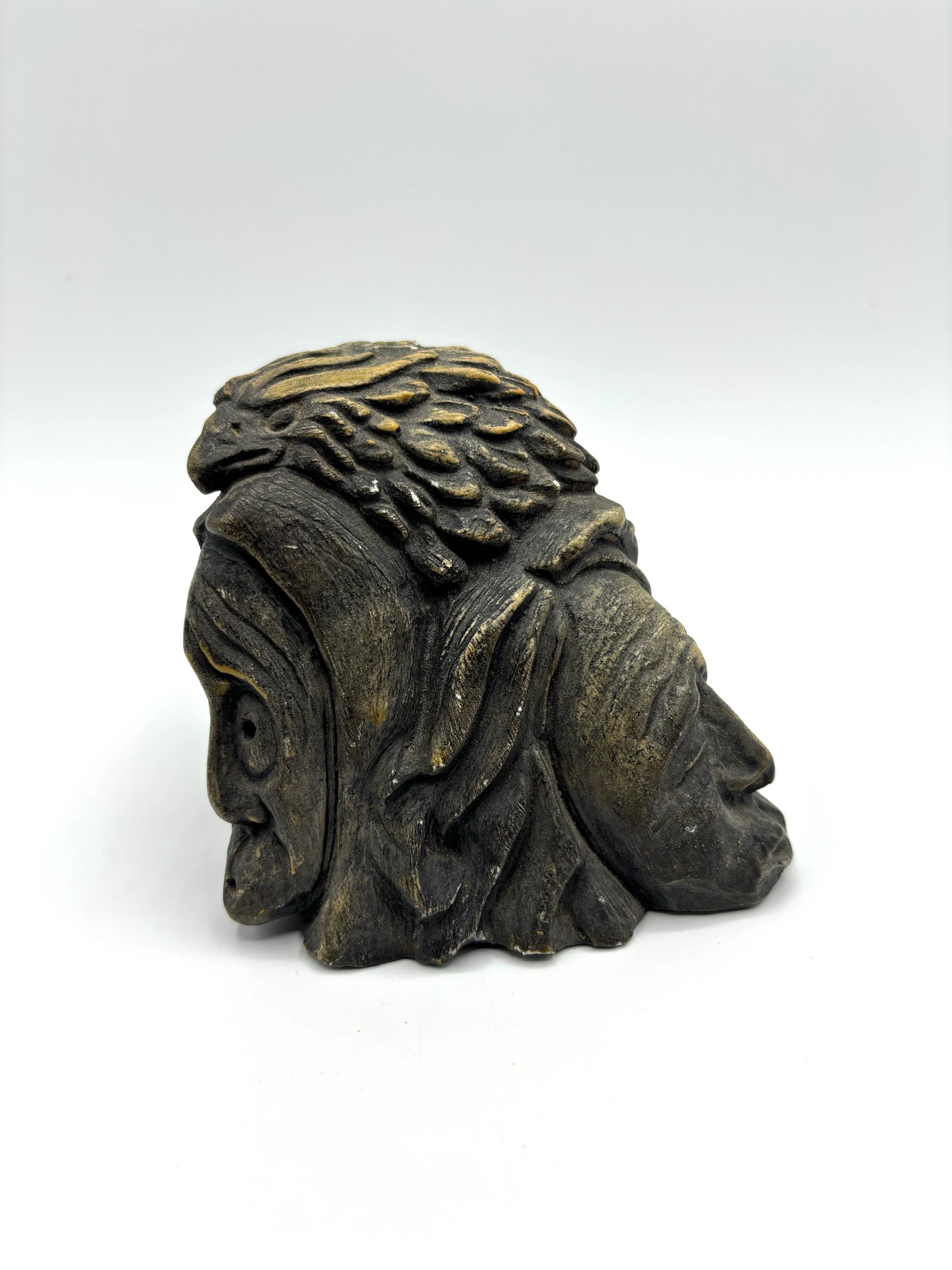 Vintage Thomas B. Maracle Sculpture: Six Nations Storyteller Art