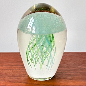 Vintage Glow in the Dark Jelly Fish Paperweight