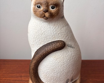 Vintage Beswick England Siamese Cat Figurine # 1559, Handpainted