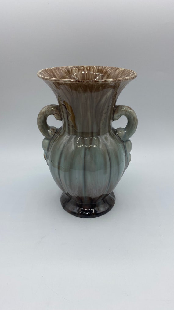 工芸品 Vintage Bay Keramik West German Vase Vintage Keramik Bay West Germany Glazed Vase 76/20 Brown