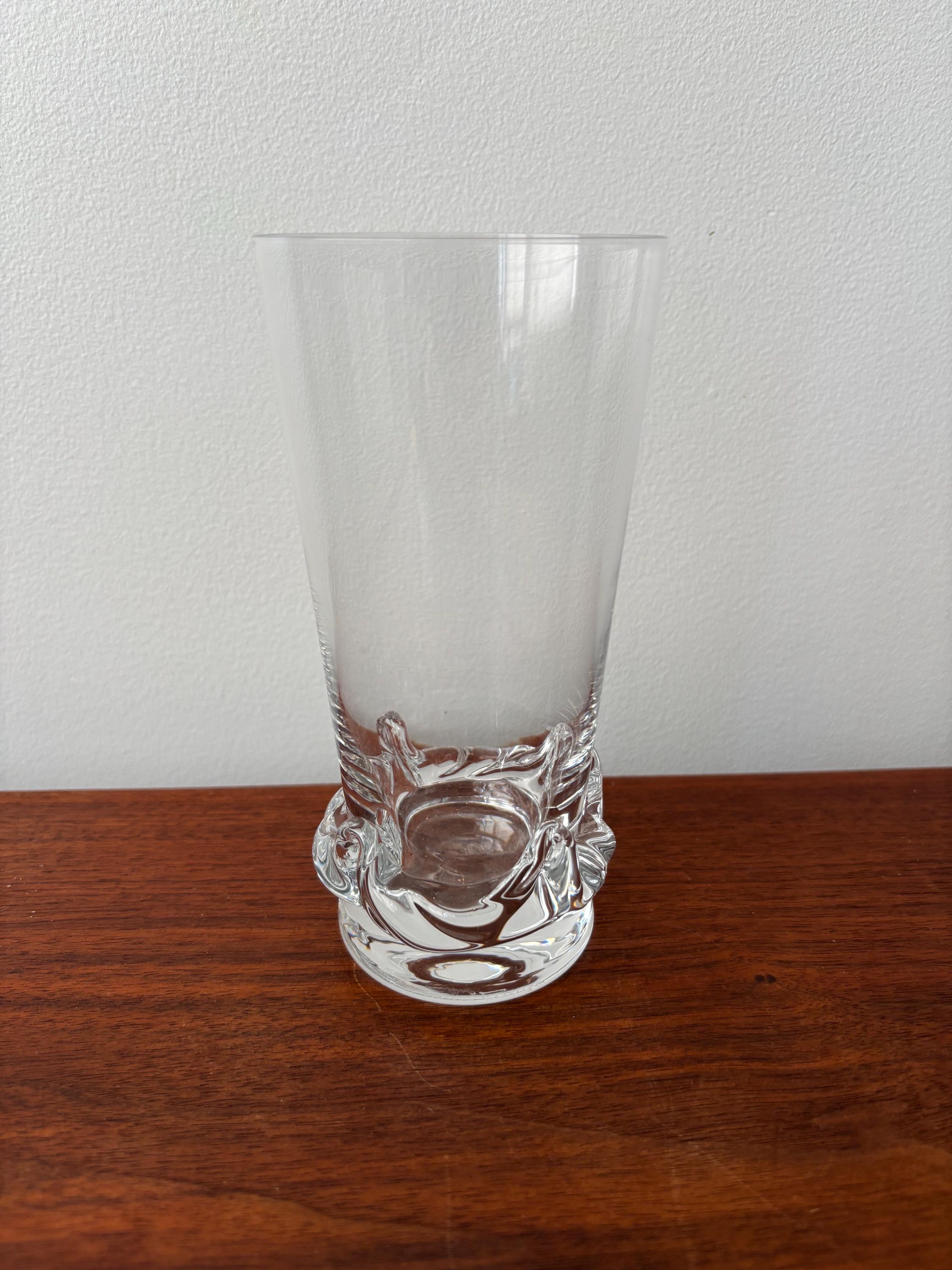 Vintage Daum France “sorcy” Clear Crystal Water Tumblers, Fine