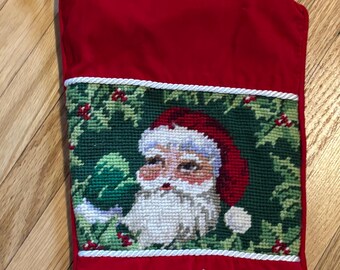 ヴィンテージ リリアン ヴァーノン 刺繍 サンタ クリスマス