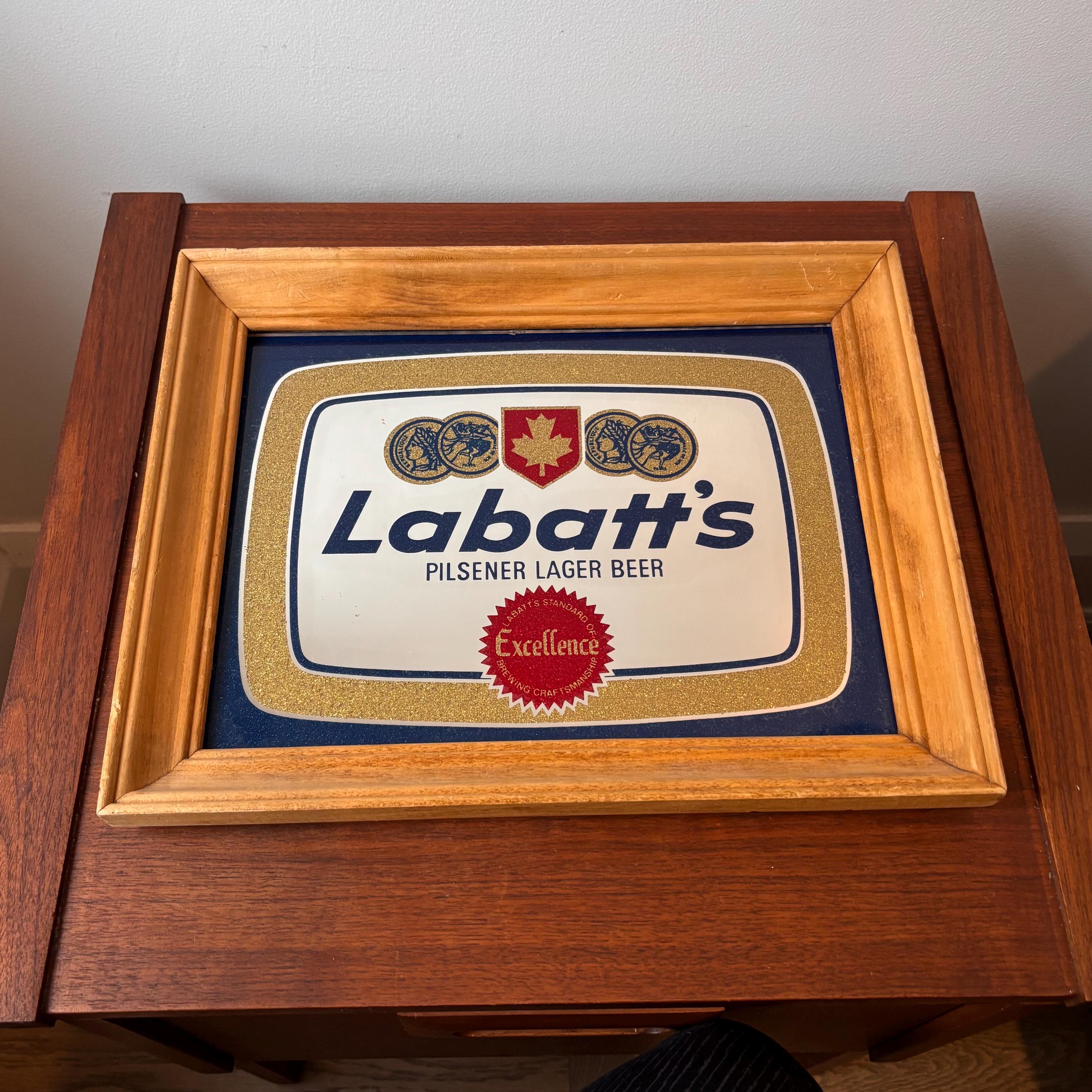 Vintage Labatt's Pilsner Beer Framed Advertising Mirror Sign - Etsy