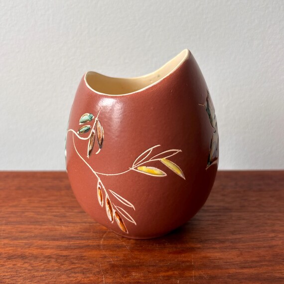 Vintage 1960s Mid Century Canadian Pottery Vase - Herta Gertz