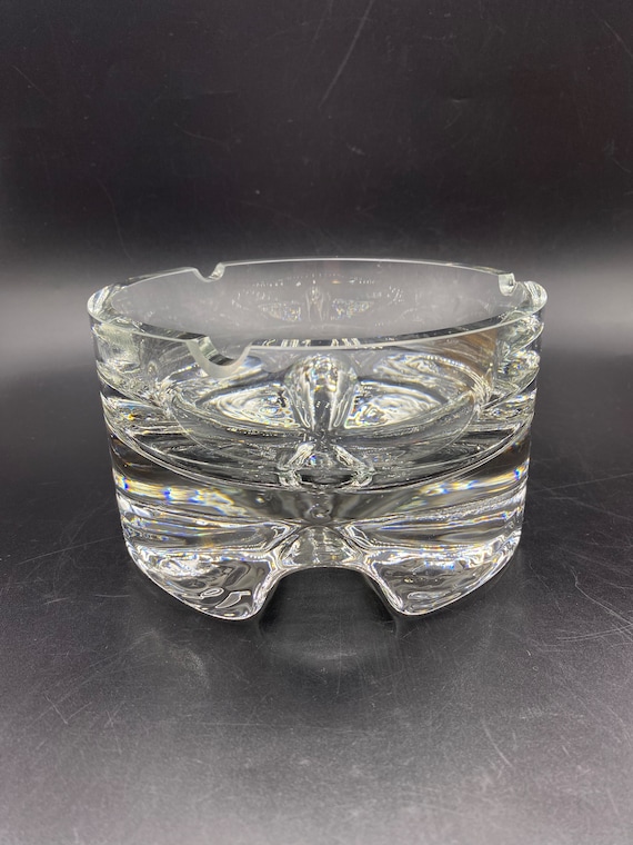 ヴィンテージ MCM クロスノ ポーランド クリスタル 灰皿ボウル：脚付き