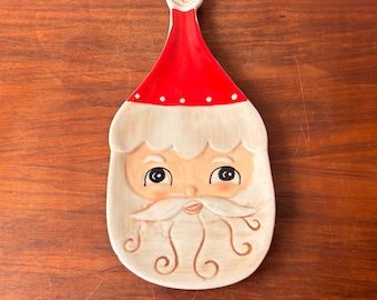 Johanna Parker Santa Claus Spoon Rest, Ceramic Kitchenware
