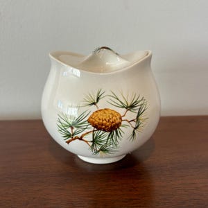 Vintage Mid-Century Hallcraft Eva Zeisel Pine Cone Pattern Sugar Bowl