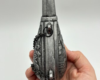 Antique Russian Powder Flask with St. George the Dragon Slayer - Ark Antiques, La Jolla, CA