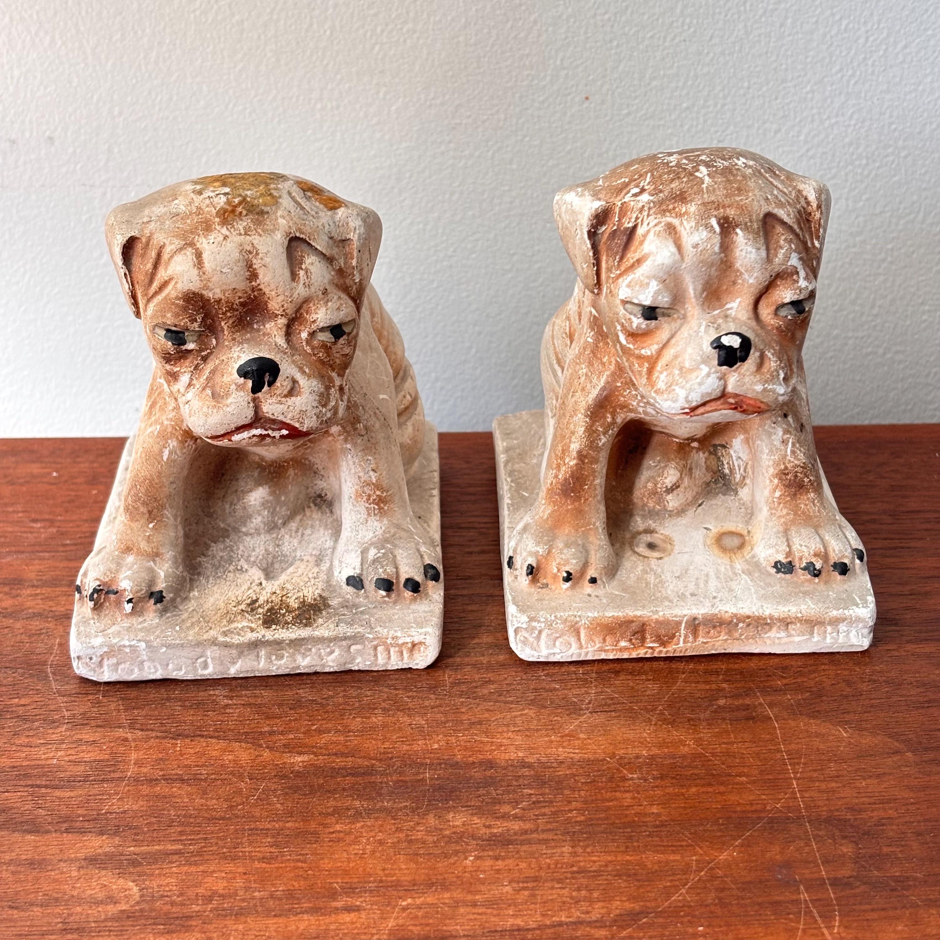Vintage Bulldog Chalkware - Etsy Singapore