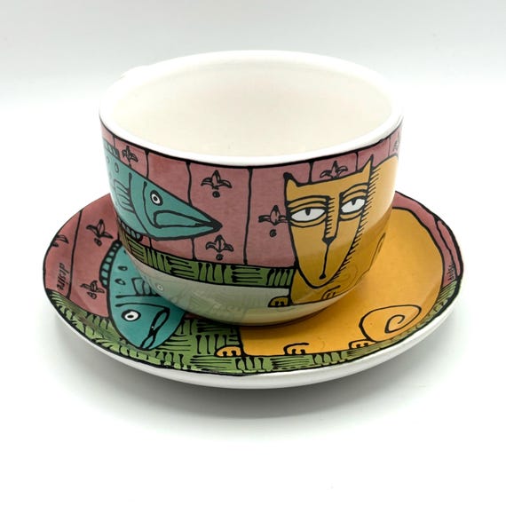 Vintage Ursula Dodge for Signature Bad Cat Collection Ceramic