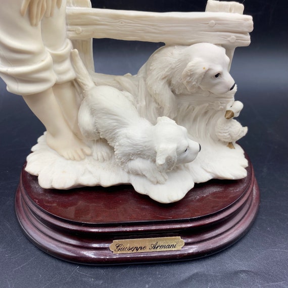 置物 g. Armani Giuseppe Armani DOG CHILDREN Giuseppe Armani Capodimonte 5 3/8