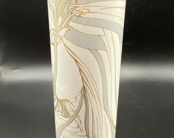 Vintage Rosenthal Ernst Fuchs Art Deco Cylinder Vase: Silver