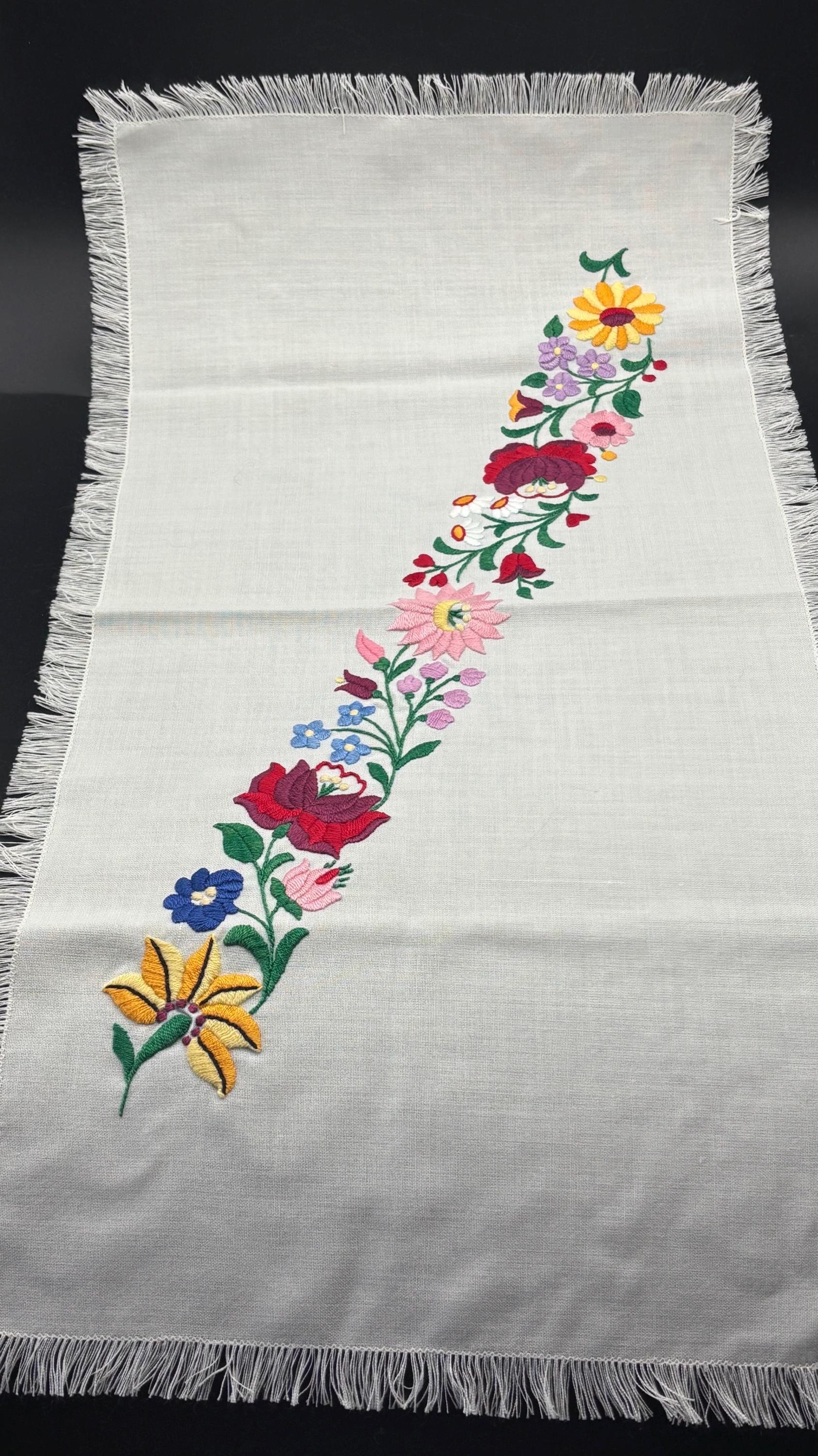 新品 ハンガリー カロチャ刺繍 テーブルクロス 伝統工芸品 テーブルランナー 新品 ハンガリー カロチャ刺繍 テーブルクロス 伝統工芸品