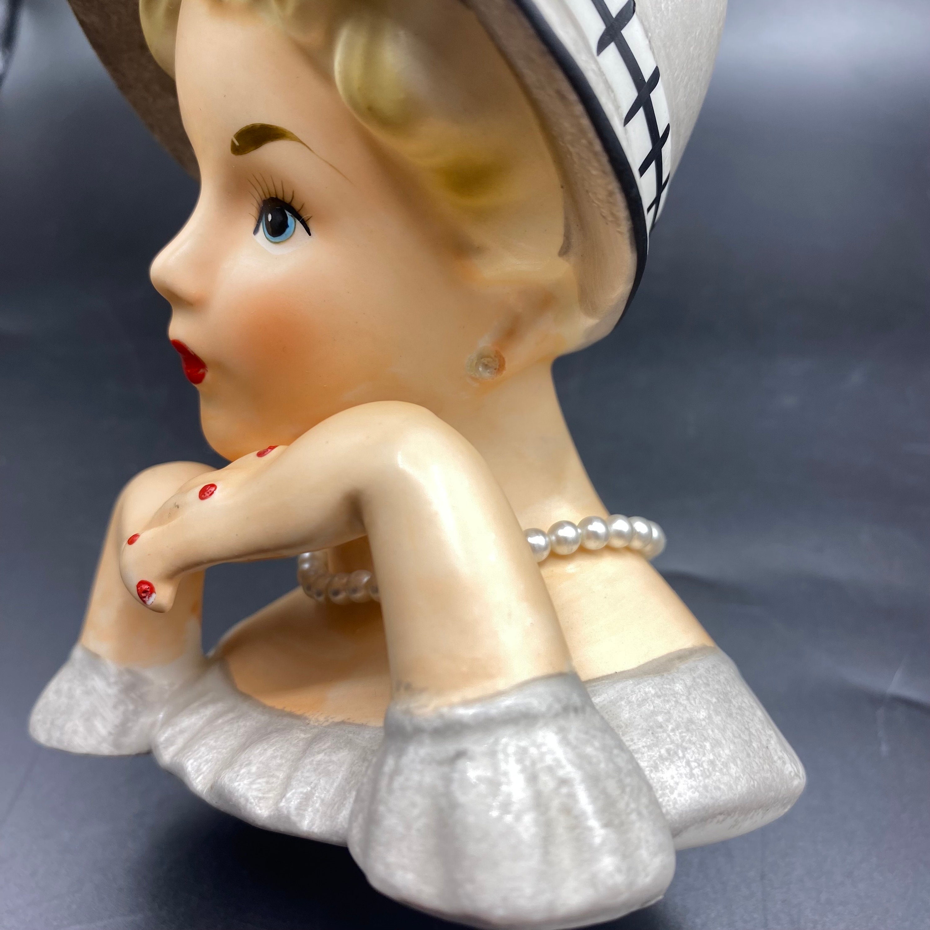 Relpo（レルポ）陶器　花瓶　貴婦人　日本製　ヘッドベース ヴィンテージ Relpo（レルポ）陶器 花瓶 貴婦人 日本製 ヘッドベース