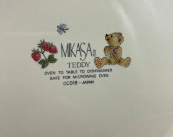 Mikasa Teddy CC018 Children's 3 Pc Dinnerware Set Bear Mouse