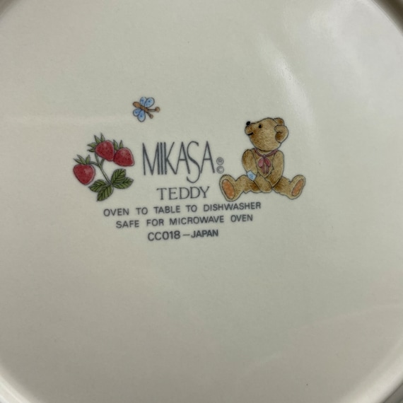 Mikasa Teddy CC018 Children's 3 Pc Dinnerware Set Bear Mouse