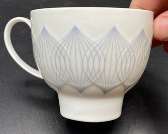 Vintage Rosenthal Ballet continentale theekop: grijs lotuspatroon