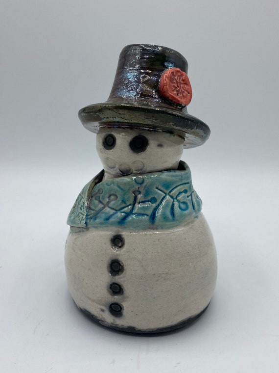 Young's Winter Whimsy Snowman Top Hat S&P Shaker Set ,Black