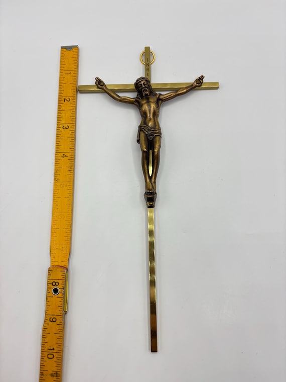 ヨーロッパ製　アンティーク　イエスキリスト　磔刑　十字架　真鍮 アンティーク イエス キリスト 磔刑 十字架 真鍮 ヨーロッパ 美術品