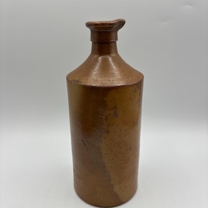 Antique Stoneware Salt Glazed Ink Bottle By Bourne Denby 8.5”
