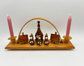 Vintage Erzgebirge German Christmas Candle Arch Display