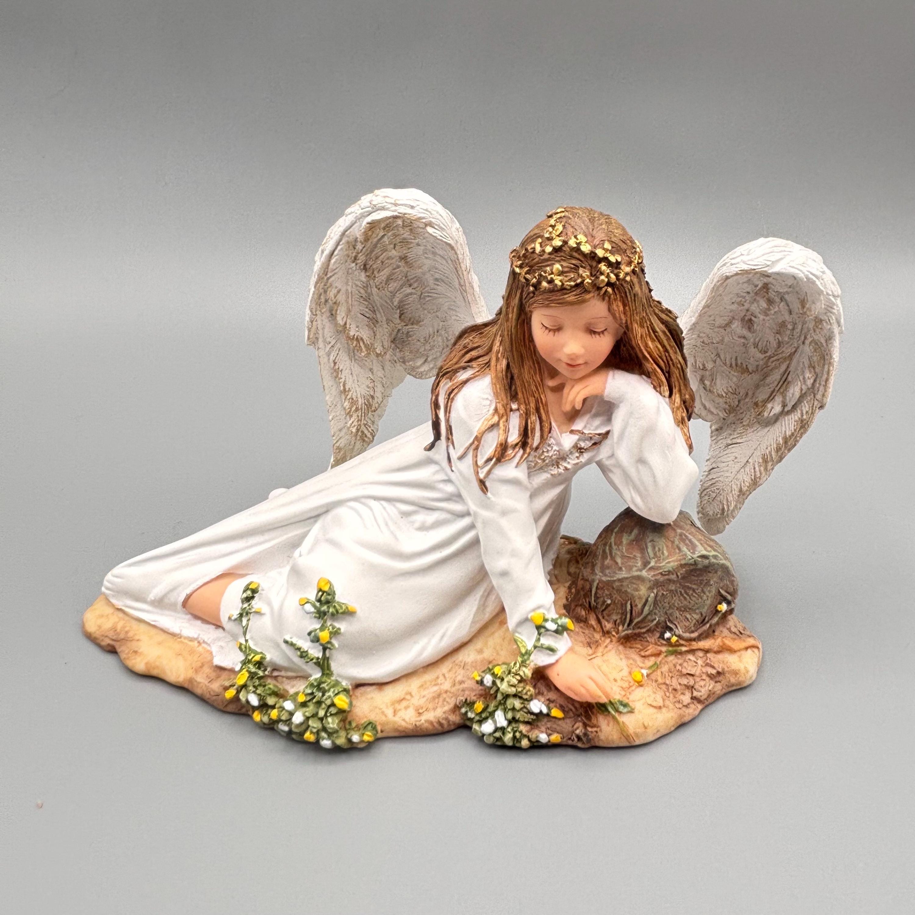 雑貨1286／Sandra Kuck（サンドラクック） 立っている天使の置物 Sandra Kuck Reflections Angel Cherub Figurine: Handpainted Resin