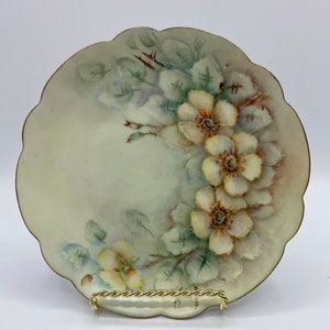 Vintage Hand Painted Flower &quot;Pansy&quot; Plate Rosenthal Bavaria Artist Signed Dorothy Fleming